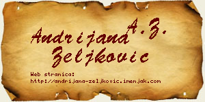 Andrijana Zeljković vizit kartica